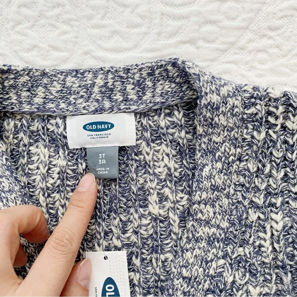 Old Navy Knit Cardigan, Swept Away (Blue‎ / White)